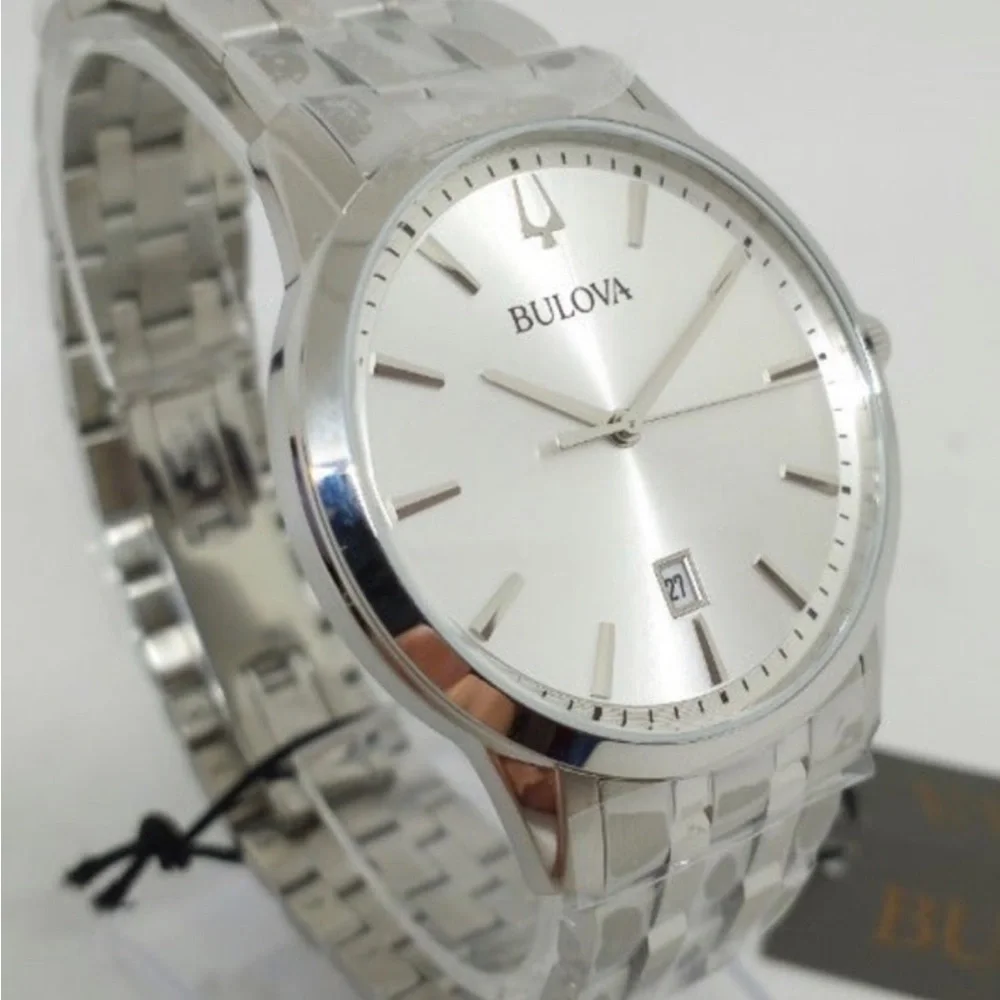 New Bulova Watch Men Qualtz Sutton 96B342 Men’s 40mm Date Works NWT. - Picture 3 of 15